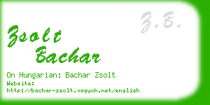 zsolt bachar business card